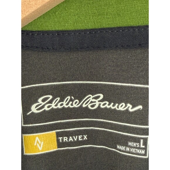 Eddie Bauer Shirt Men's Large Travex 1/4 Zip Pullover Hiking Travel Lightweight - Picture 5 of 9
